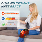 Cordless Heated Vibration Knee Massager Wrap for Joint Pain Relief