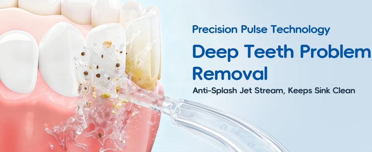 Electric Water Flosser for Teeth with 8 Nozzles and 10 Pressure Settings