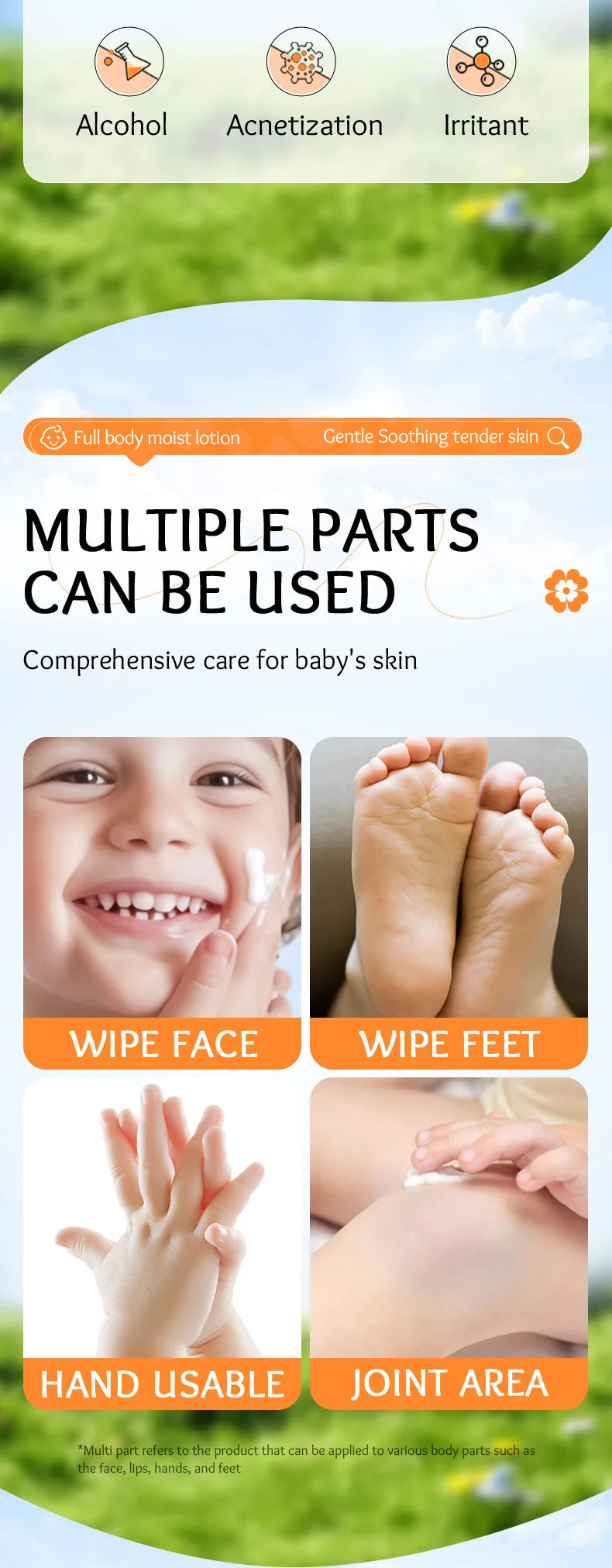 Sadoer Calendula Vitamin E Body Lotion Moisturizing Kids Cream 400ml - 14