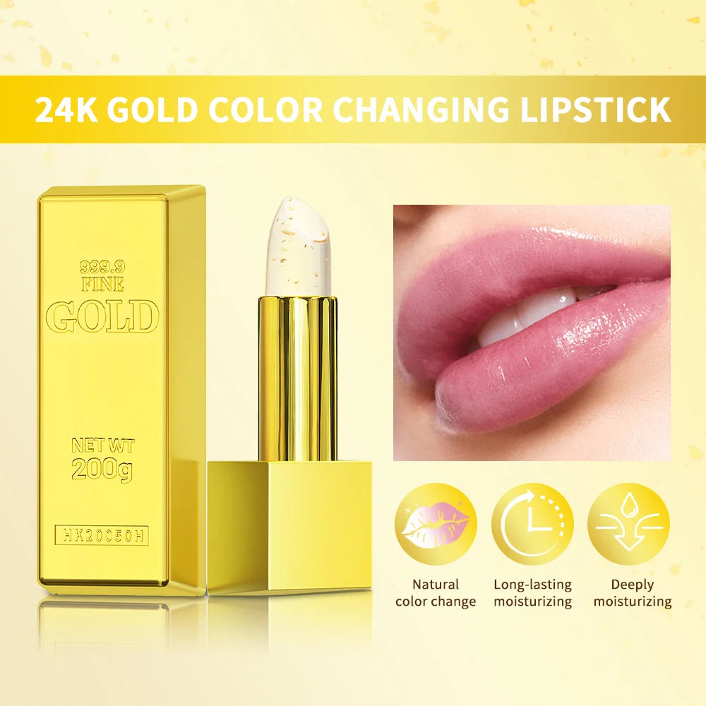 24K Gold Color Changing Moisturizing Lip Balm