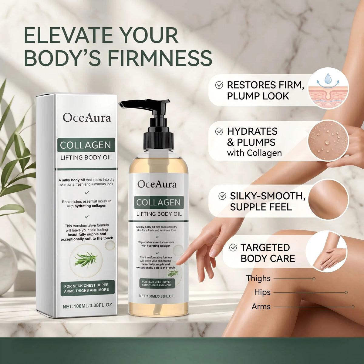 Collagen Body Firming Oil for Tightening and Hydration