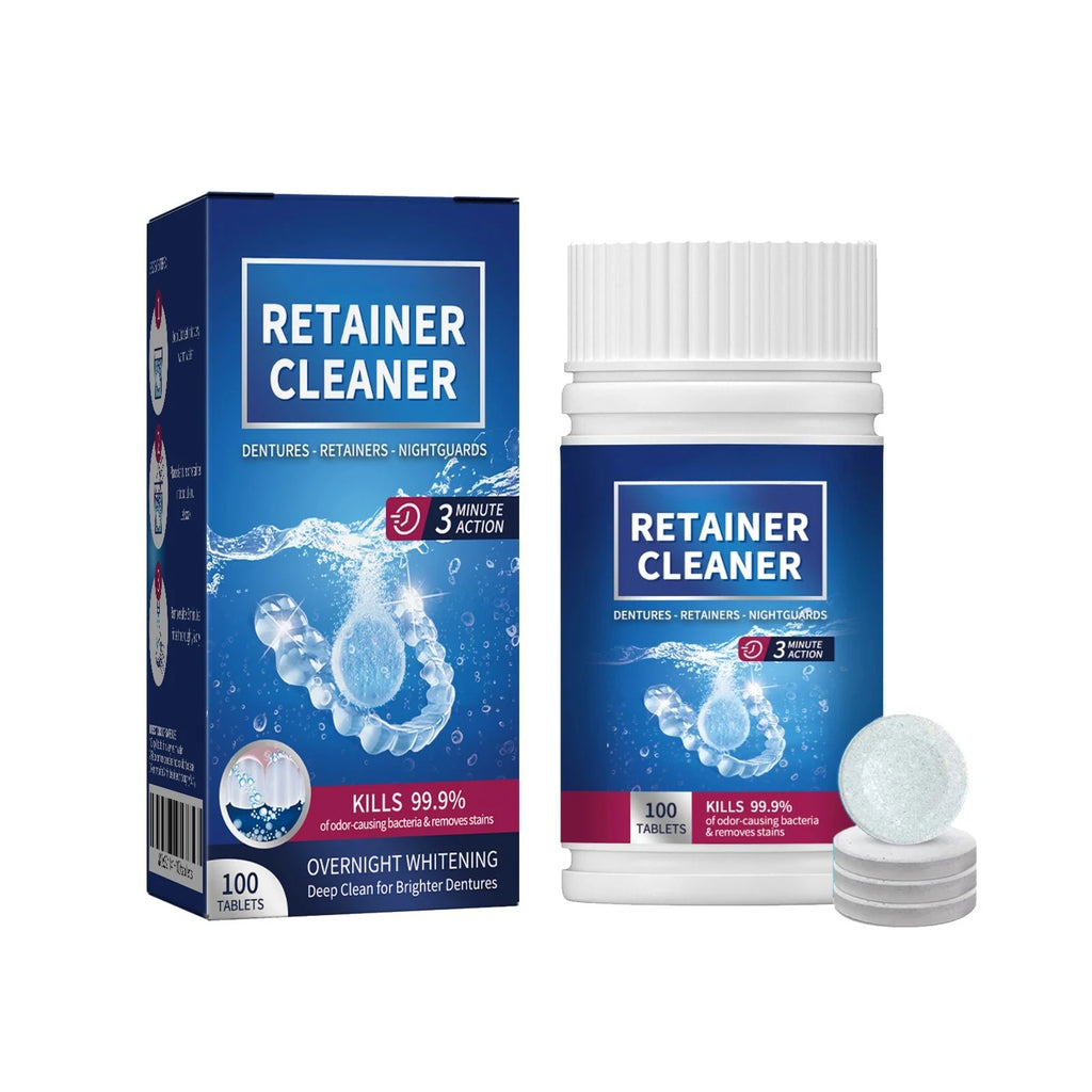 Denture and Retainer Cleaning Tablets for Deep Stain Removal