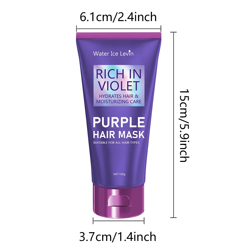 Purple Hair Mask Keratin Deep Conditioning Treatment for Damaged Hair - 7