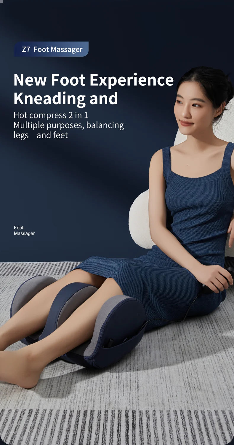 Shiatsu Foot and Calf Massager with Heat for Circulation