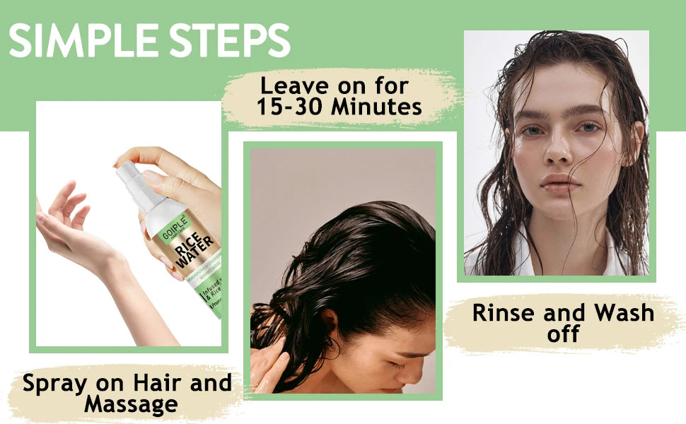 Goiple Rice Water Hair Growth Spray for Damaged and Frizzy Hair 100ml