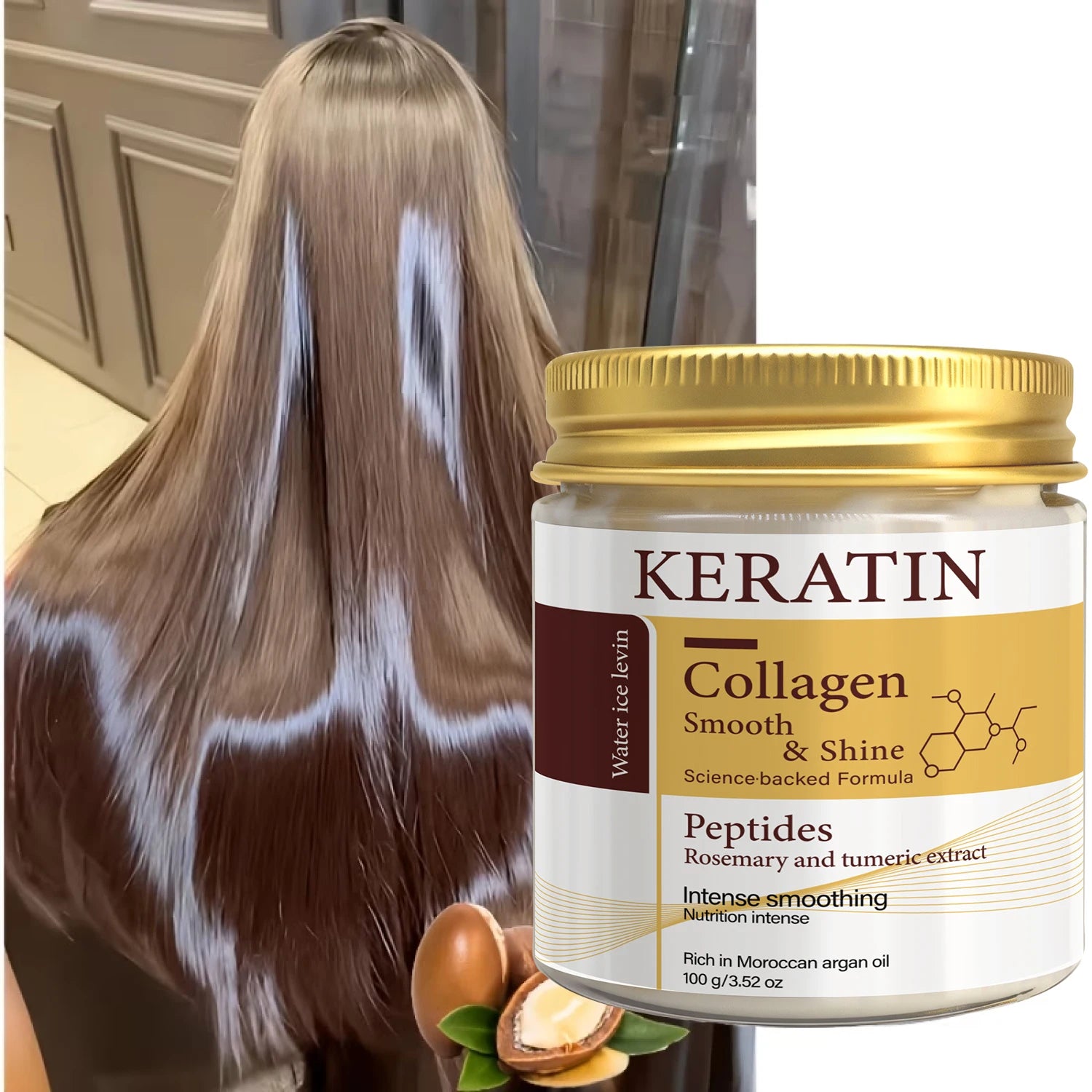 Keratin Collagen Argan Oil Hair Mask Deep Conditioning Treatment 100g