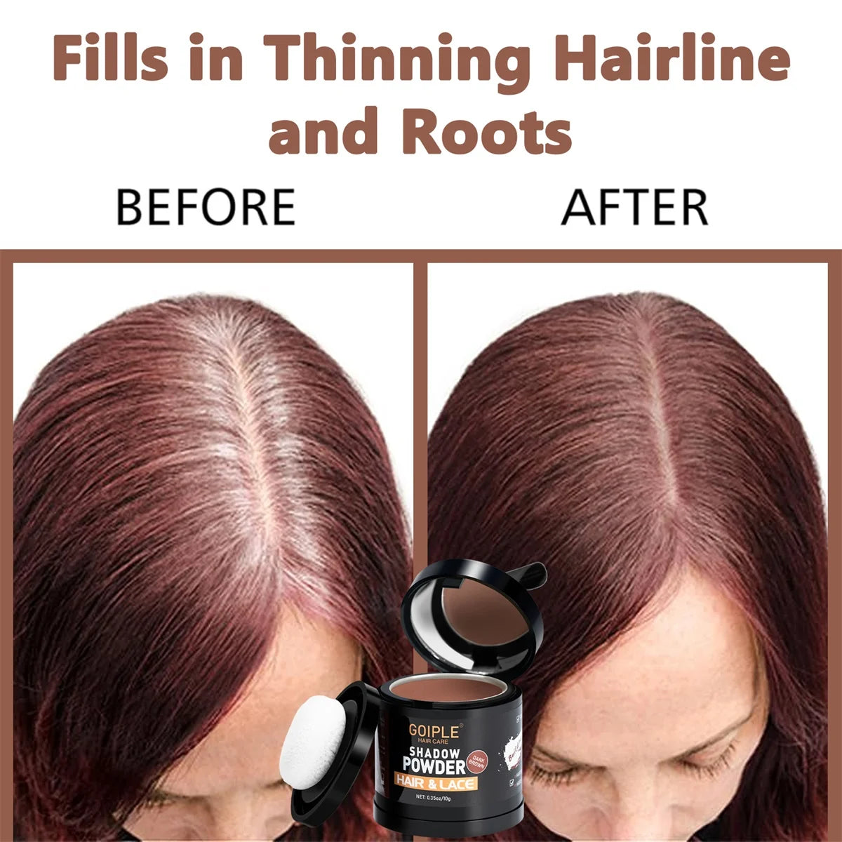 Goiple Hairline Powder and Beard Pen Hair Root Touch Up Concealer Set