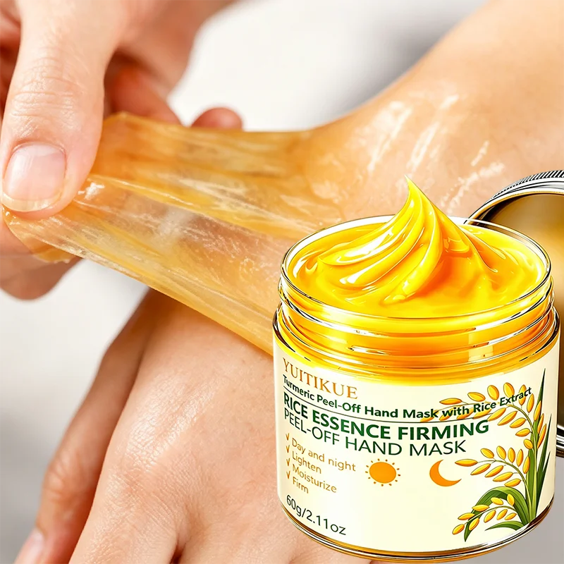 YUITIKUE Rice Essence Turmeric Peel Off Hand Mask Moisturizing Treatment