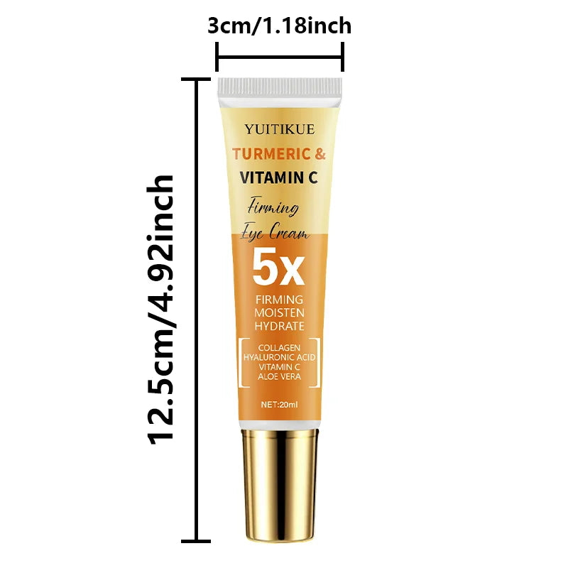 YUITIKUE Turmeric Vitamin C Eye Cream for Dark Circles and Firming