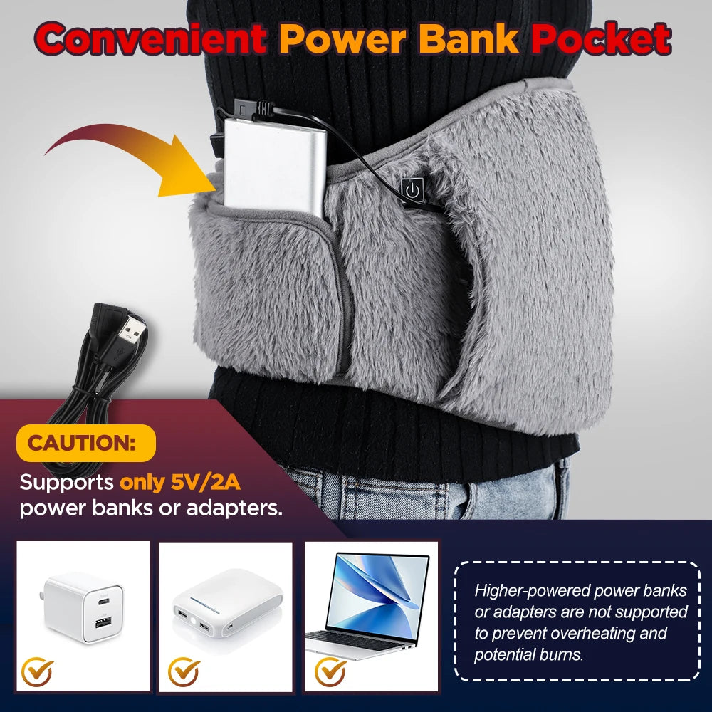 Electric Heated Waist and Hand Warmer Belt for Menstrual Pain Relief - 22