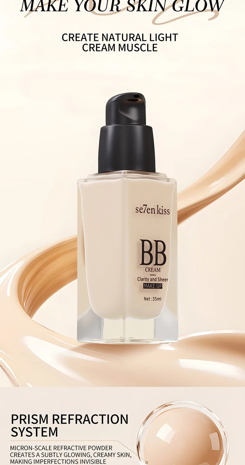 Se7en Kiss Moisturizing BB Cream Foundation Waterproof Liquid Makeup