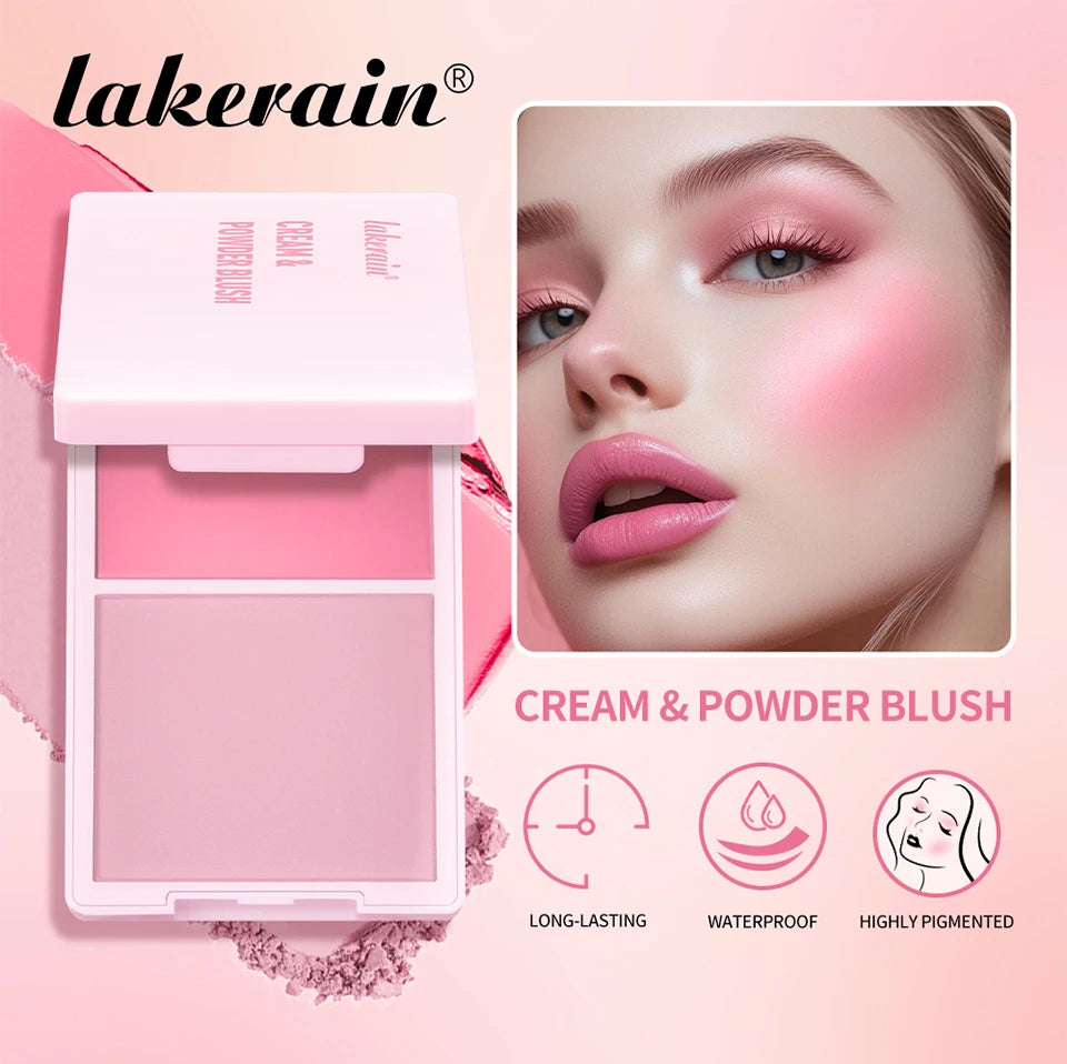 2-in-1 Cream and Powder Blush Palette - 7