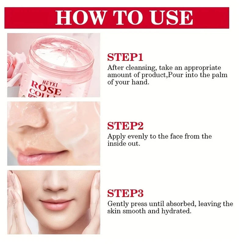 Heyxi Rose Collagen Peel Off Facial Mask Deep Moisturizing Treatment - 6