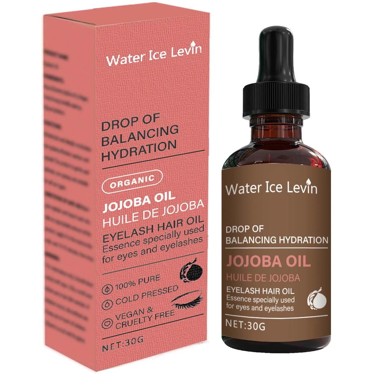 Water Ice Levin Jojoba Eyelash Growth Oil Retinol Eye Serum 30g