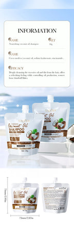 SADOER Nourishing Coconut Oil Shampoo Portable Travel Size Hair Cleanser
