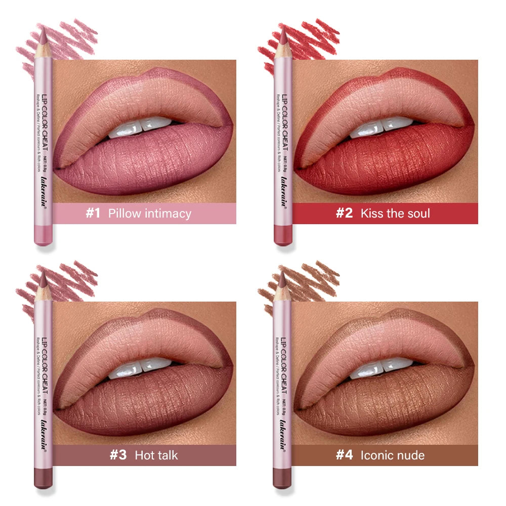 Waterproof Long-Lasting Matte Lip Liner Pencil Set