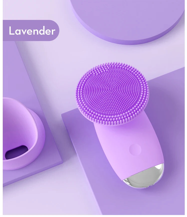 Electric Silicone Facial Cleansing Brush for Deep Pore Exfoliation