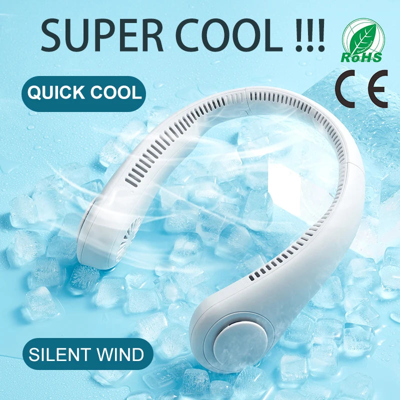 Portable Bladeless Neck Fan Rechargeable Hands Free Personal Cooler - 8