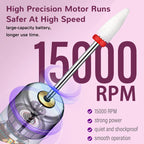 Portable Rechargeable Electric Nail Drill for Manicure and Pedicure