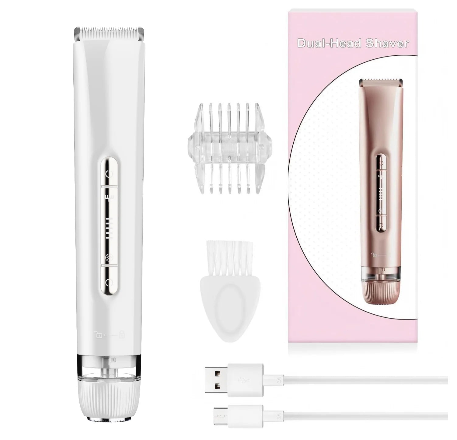 2-in-1 Waterproof Electric Bikini Trimmer and Body Shaver - 16