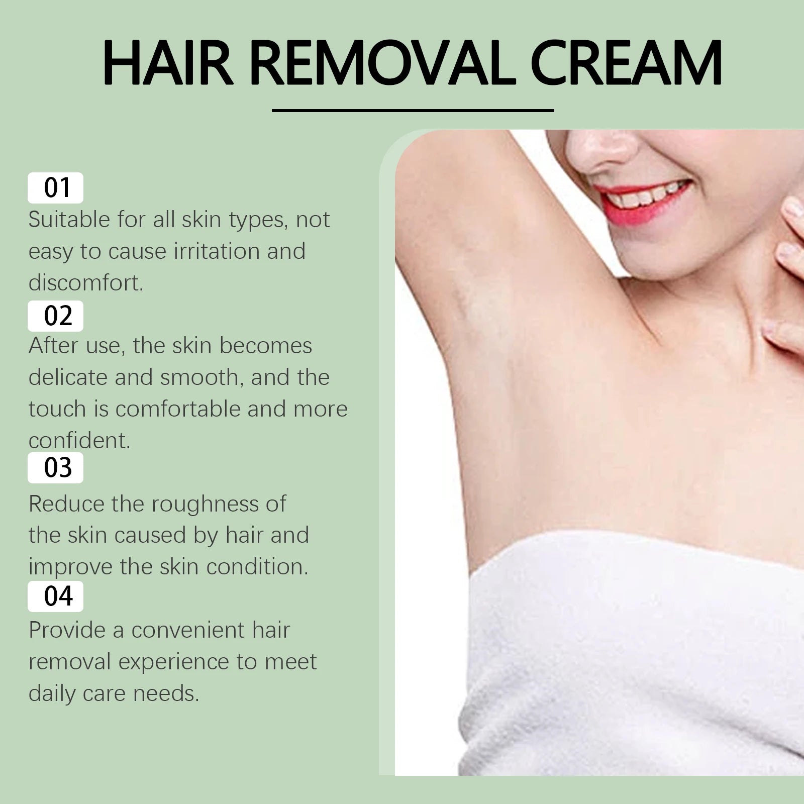 Painless Aloe Vera Hair Removal Cream for Whole Body - 10