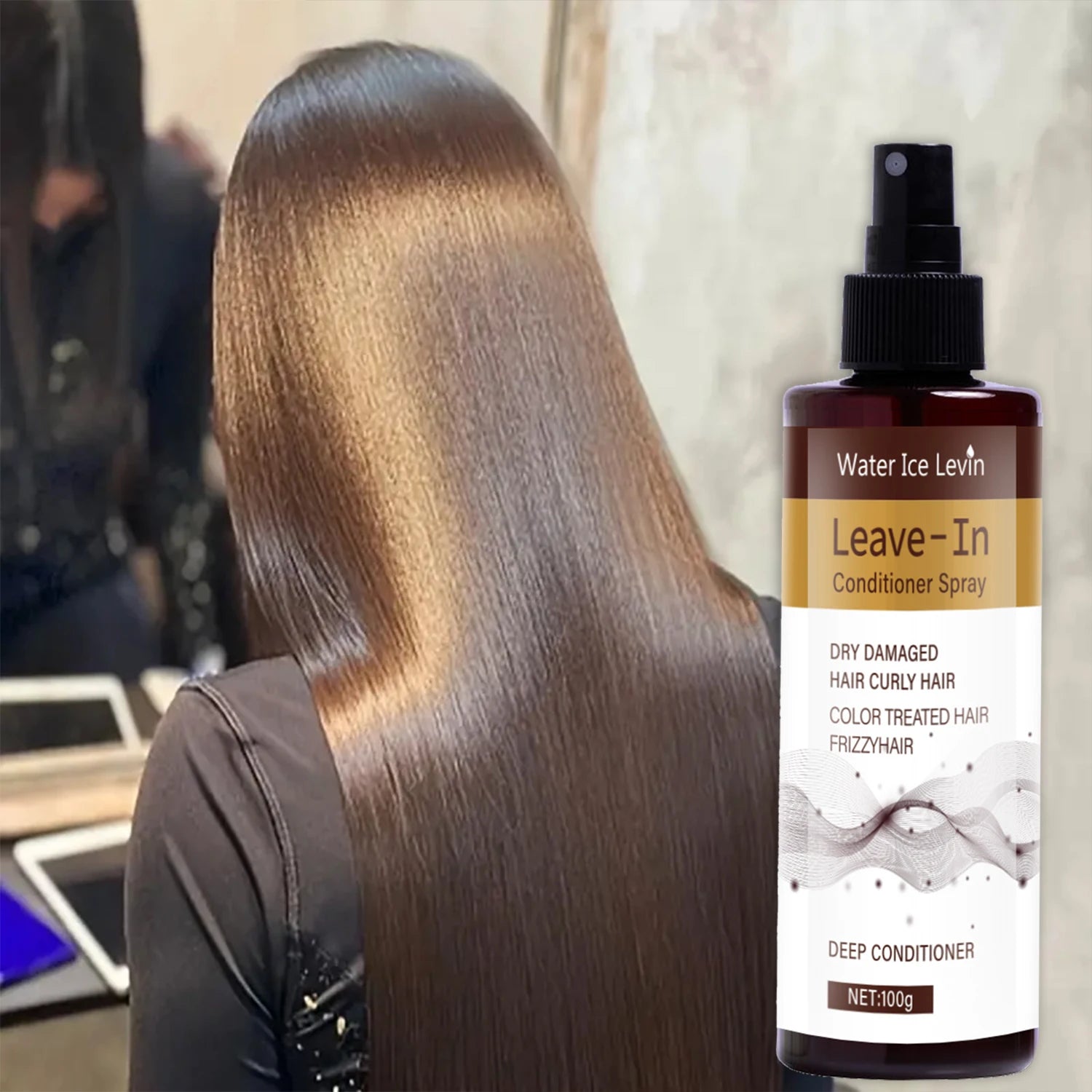 Keratin Argan Oil Leave In Conditioner Spray for Frizz Control and Shine - 2