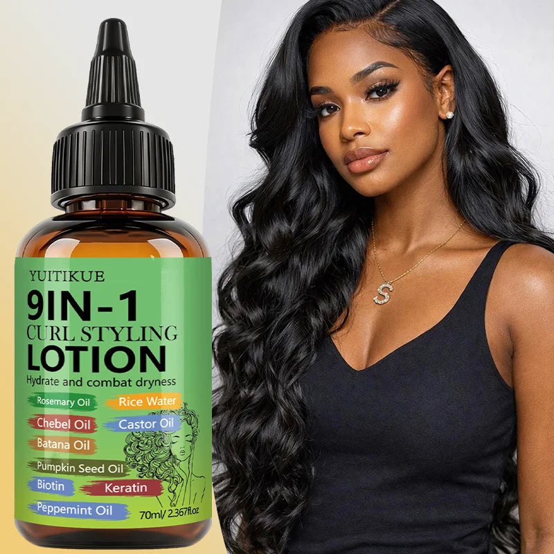 9 in 1 Rosemary and Castor Oil Curly Hair Styling Lotion 70ml