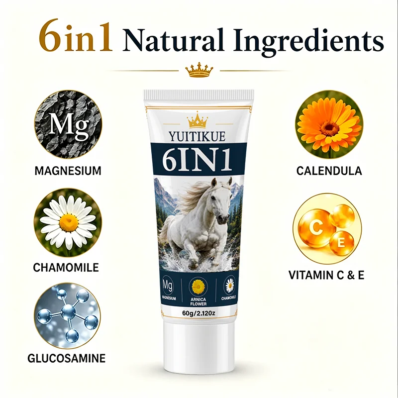 YUITIKUE 6 in 1 Muscle and Joint Relief Cream Hydrating Massage Lotion