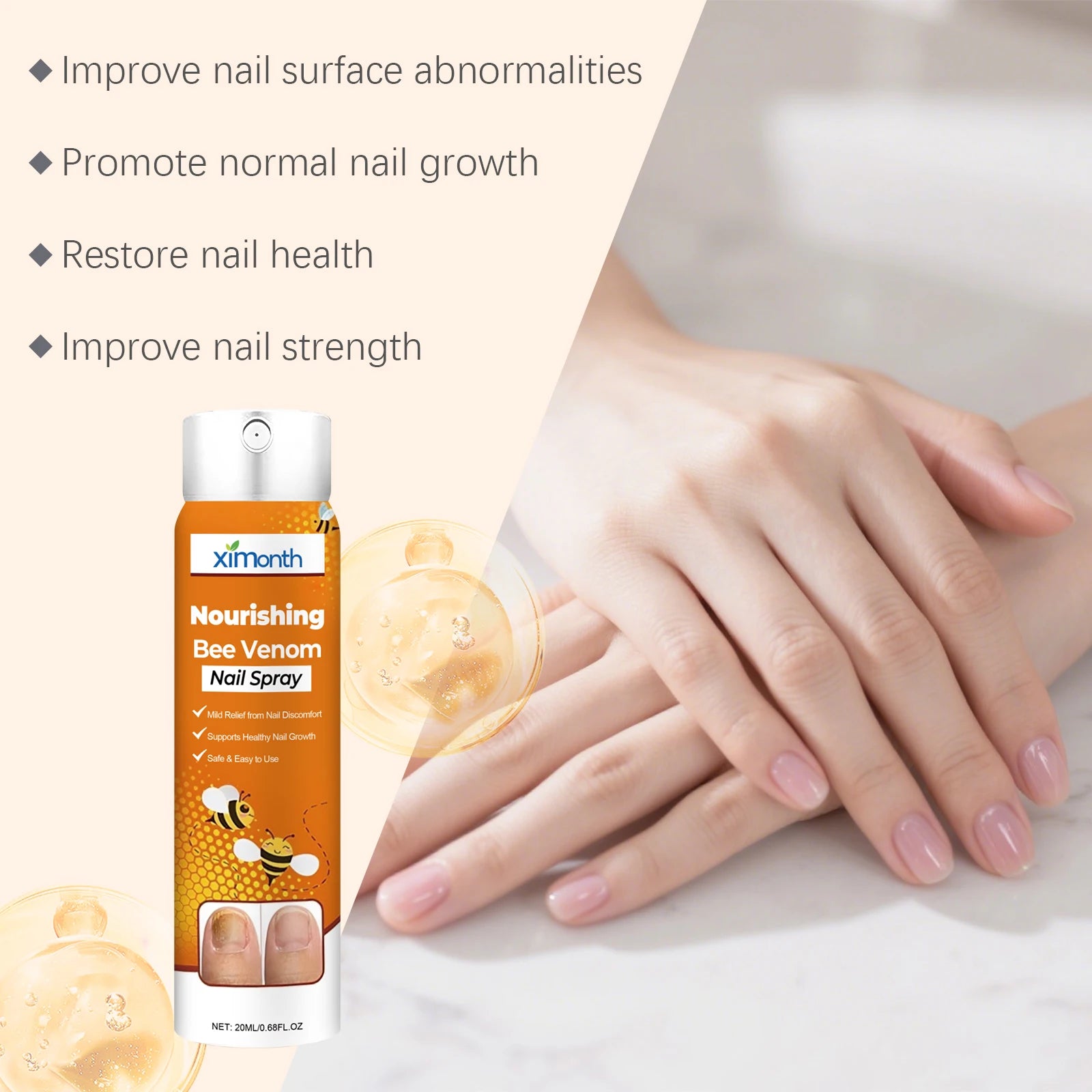 Bee Venom Nourishing Nail Spray for Brittle and Discolored Nails - 11