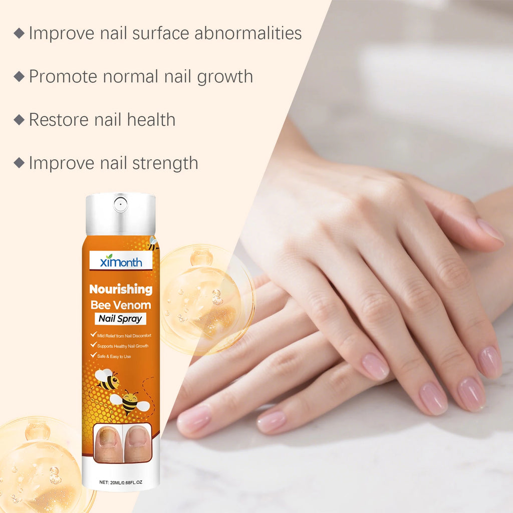 Bee Venom Nourishing Nail Spray for Brittle and Discolored Nails