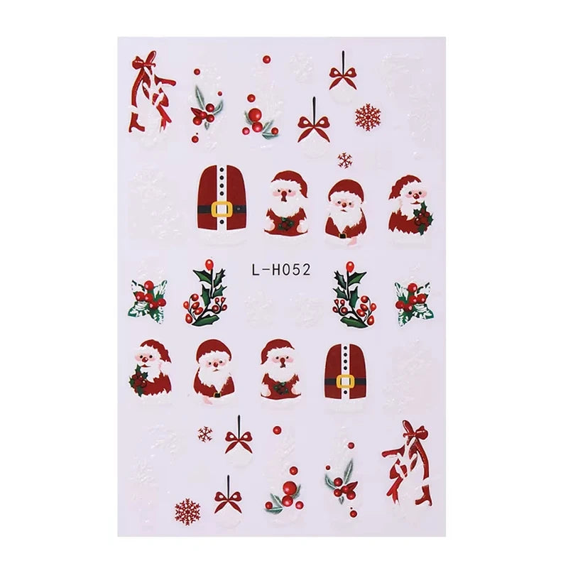 3D Christmas Cartoon Nail Art Stickers