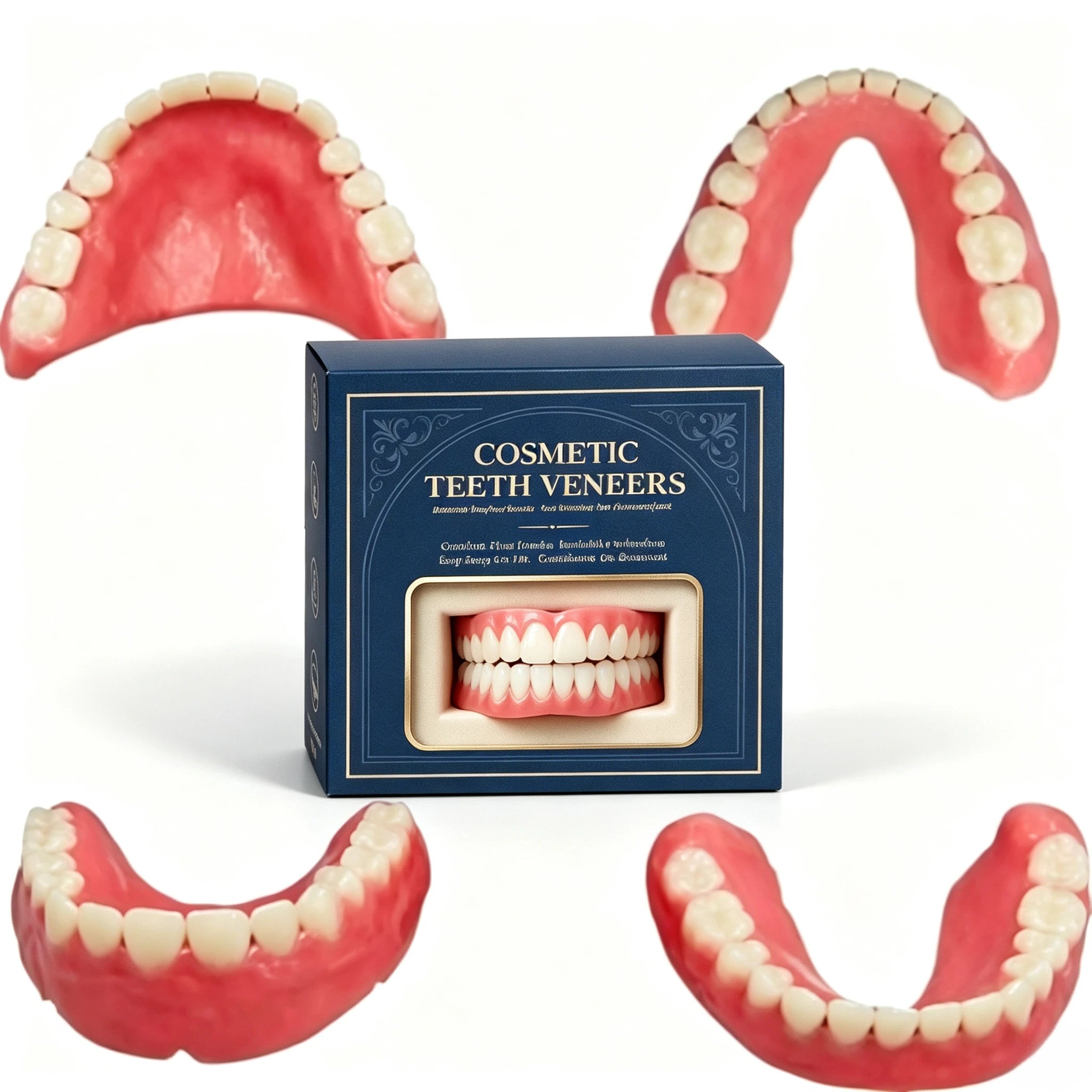 Full Mouth Cosmetic Denture Set with Storage Case - 1