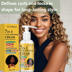 7 in 1 Curl Defining Hair Styling Cream with Rosemary and Castor Oil 50g