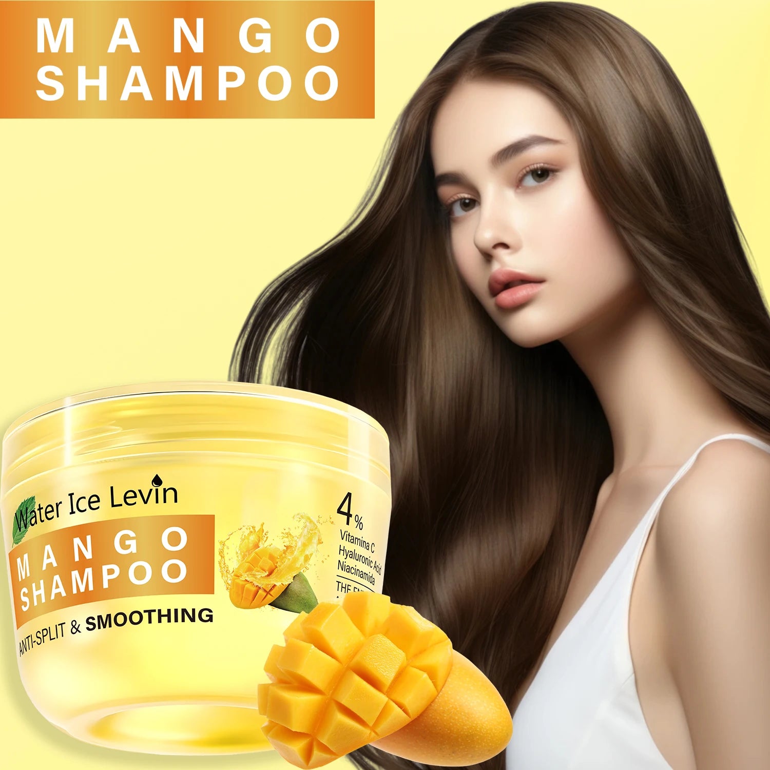 Water Ice Levin Mango Hyaluronic Acid Shampoo for Frizz Control - 3