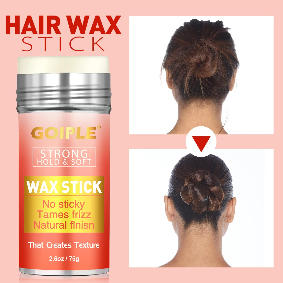 Hair Styling Wax Stick Finishing Pomade for Broken Hair and Flyaways
