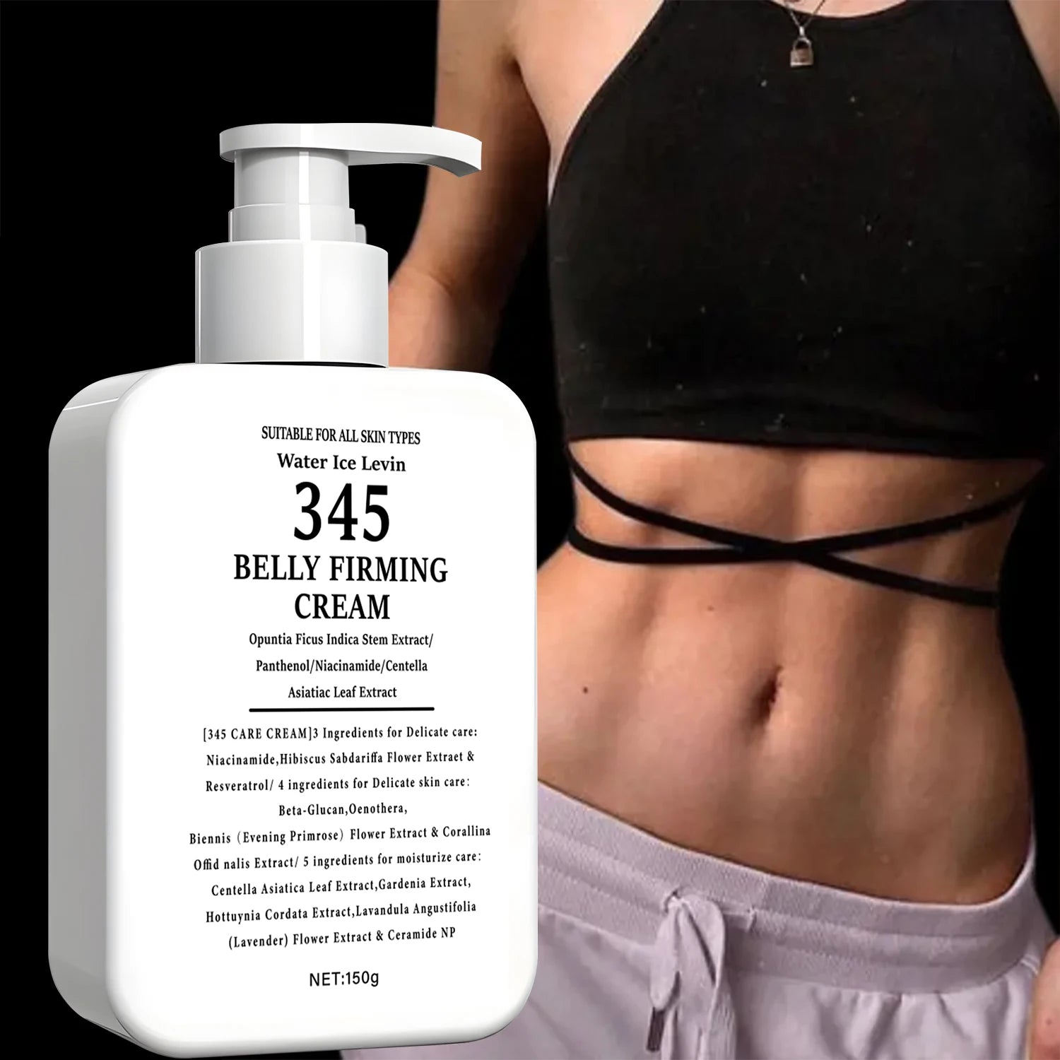 345 Belly Firming Cream Moisturizing Body Lotion with Niacinamide - 3