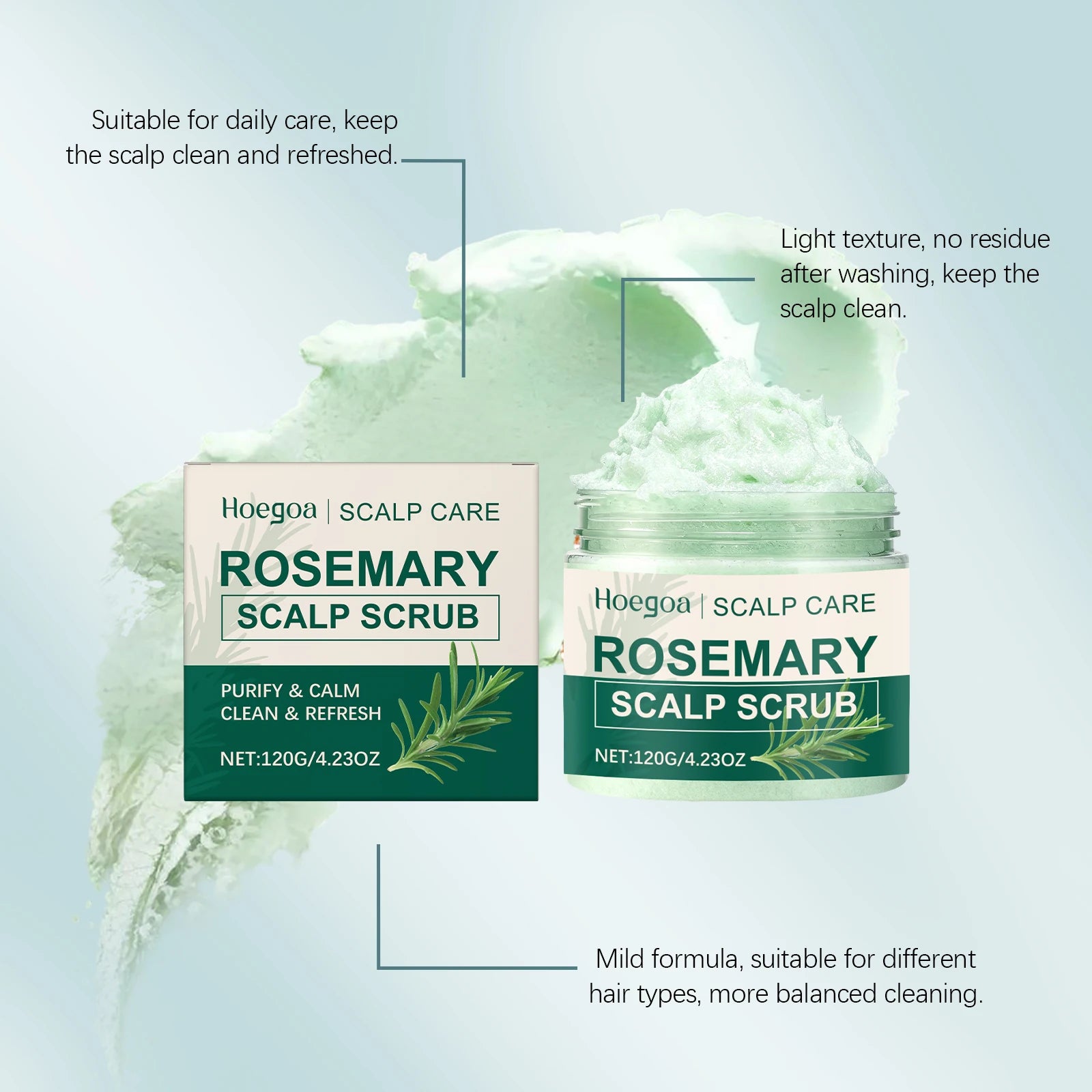 Rosemary Scalp Scrub Exfoliating Hair Treatment 120g
