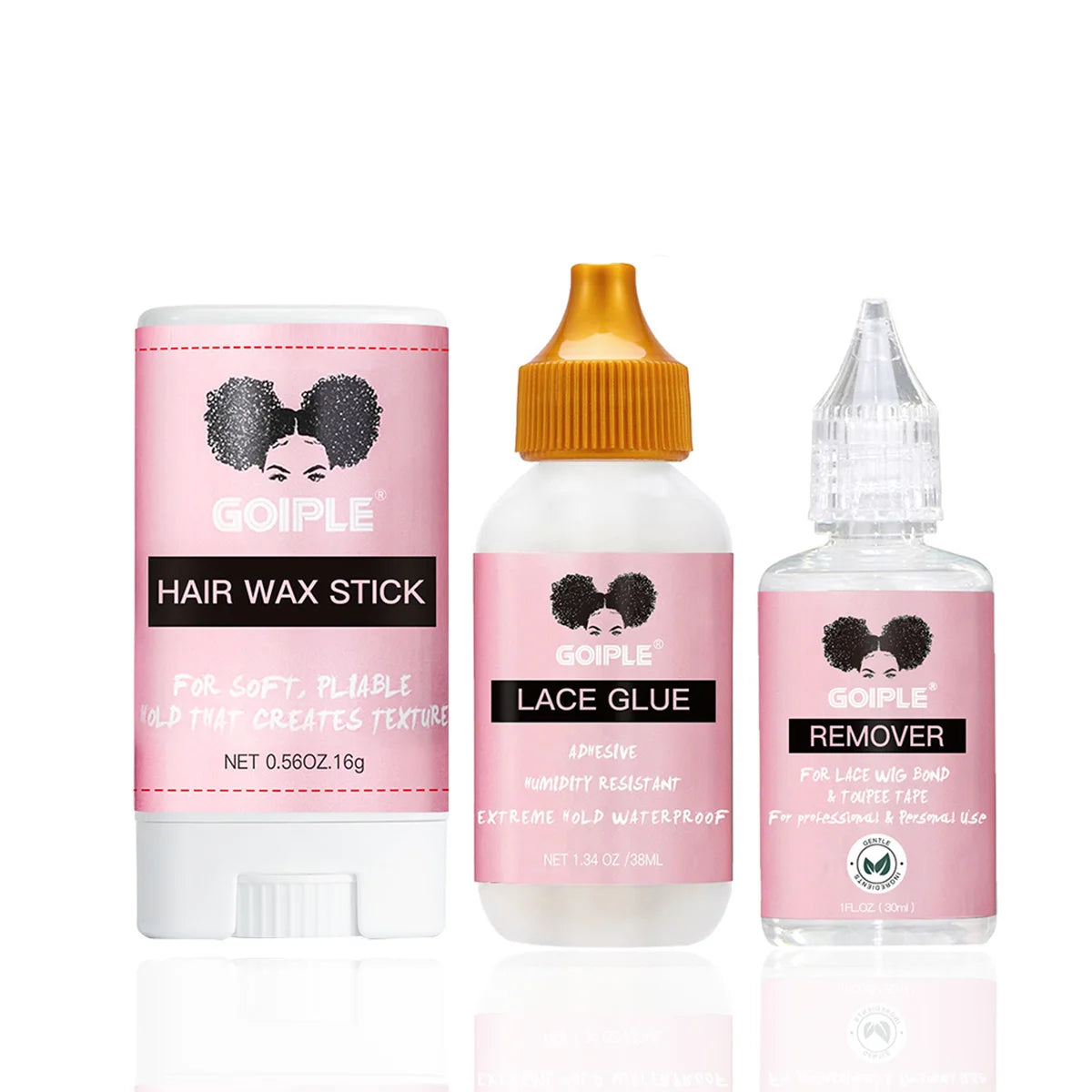 Goiple Wig Styling Wax Stick Lace Glue and Adhesive Remover Kit