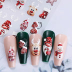 Festive Christmas Cartoon Nail Art Decals