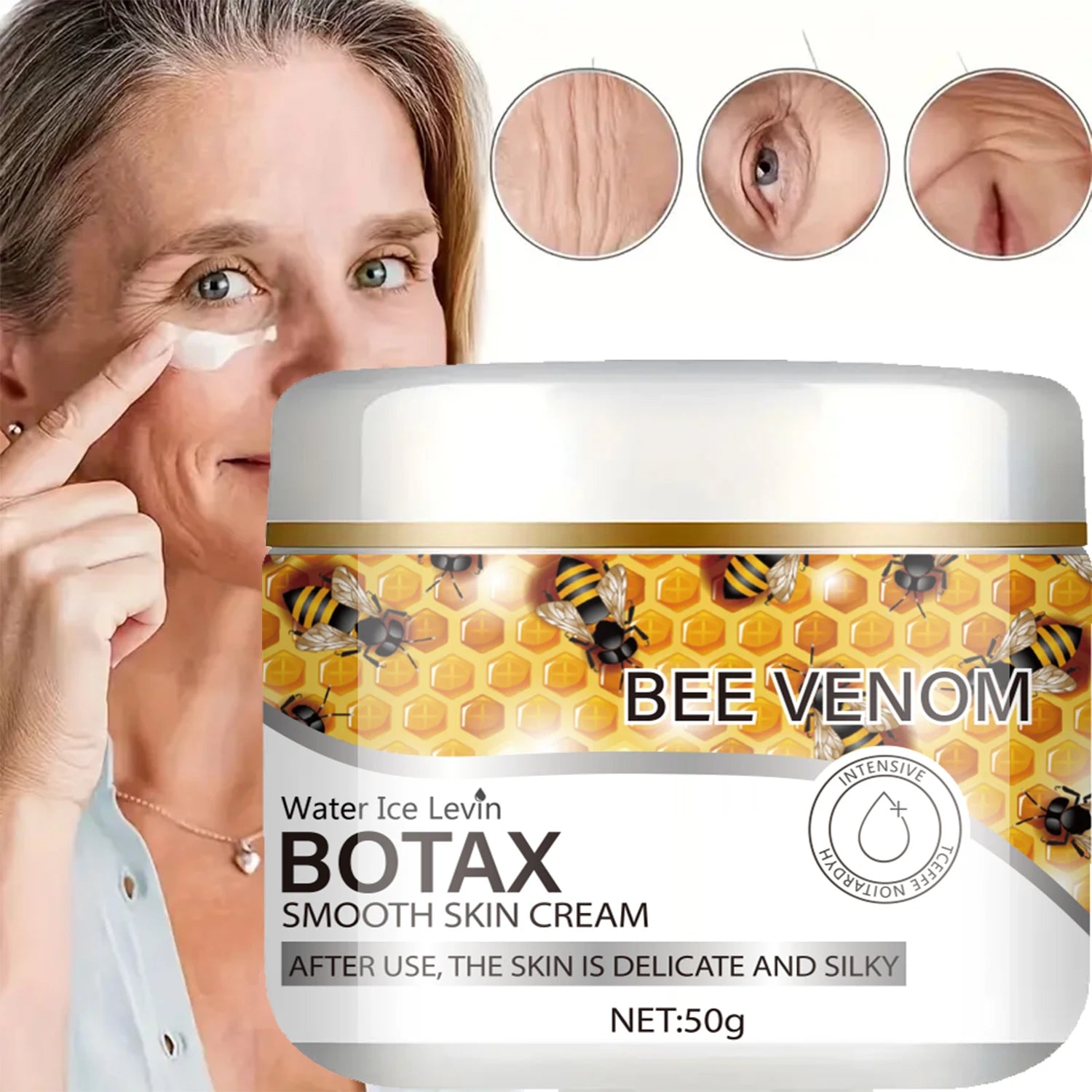 Bee Venom Botox Face Cream Anti Aging Moisturizing Skin Treatment 50g - 3