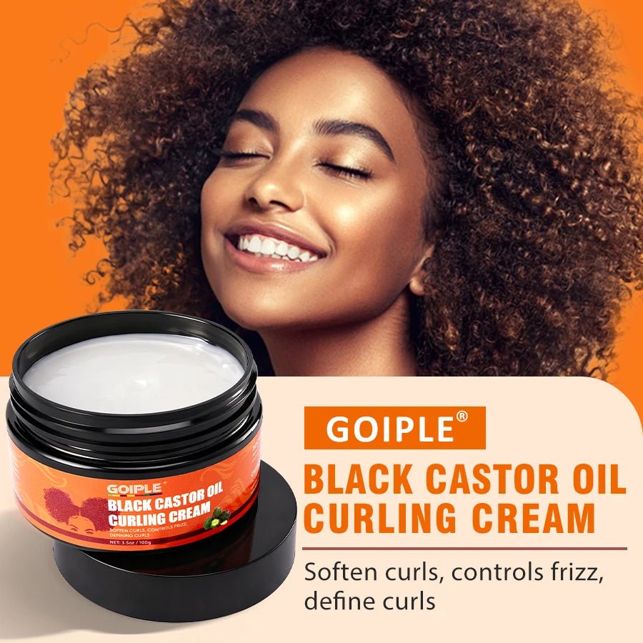 Black Castor Oil Curling Cream Hair Styling and Curl Defining Treatment - 2