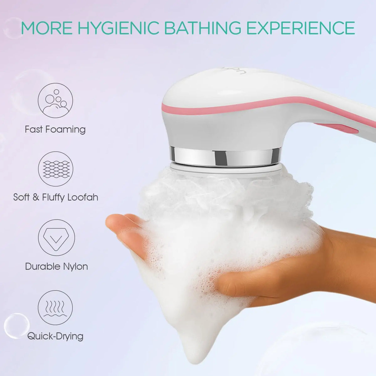Electric Long Handle Body Brush for Exfoliating and Bathing