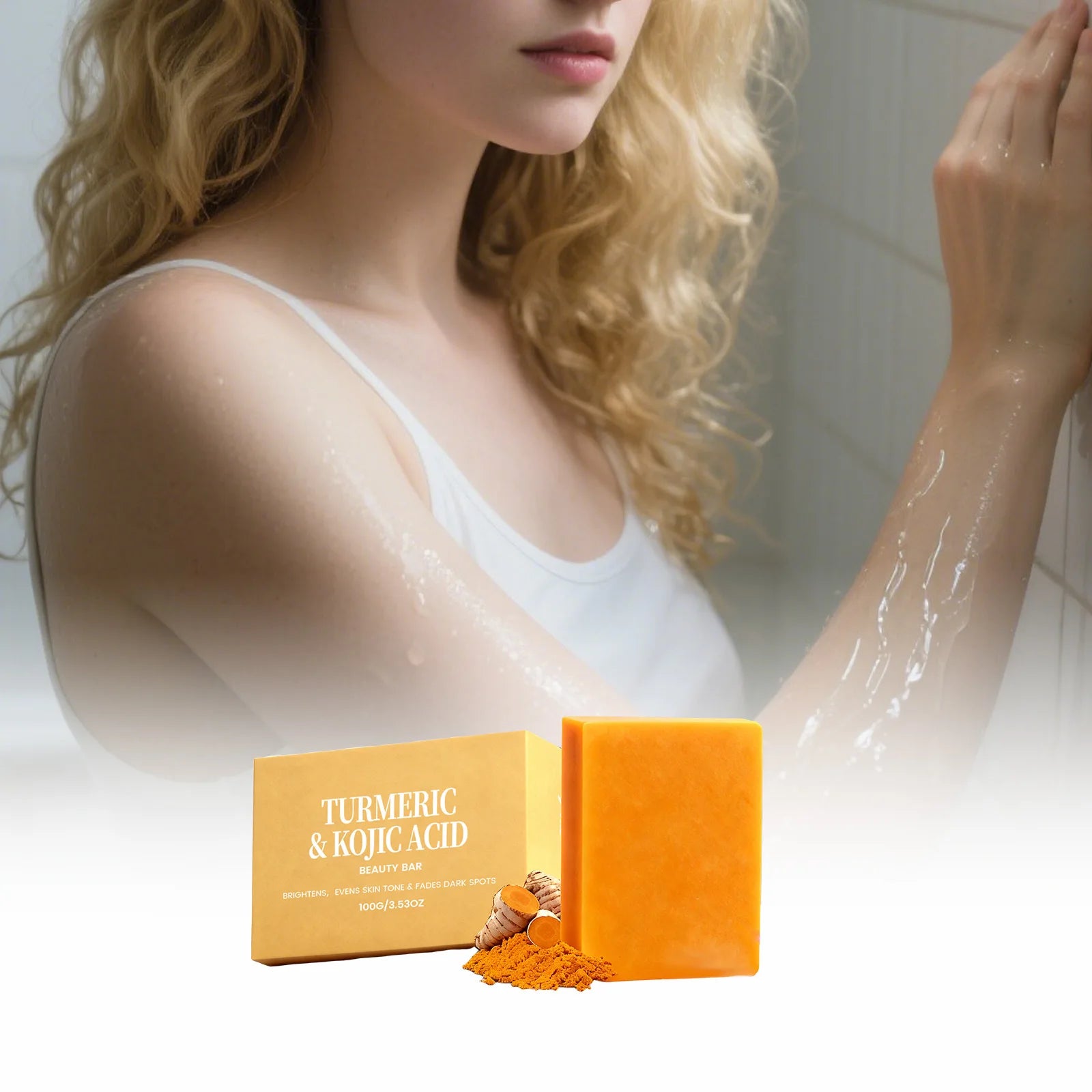Turmeric and Kojic Acid Cleansing Beauty Bar for Face and Body