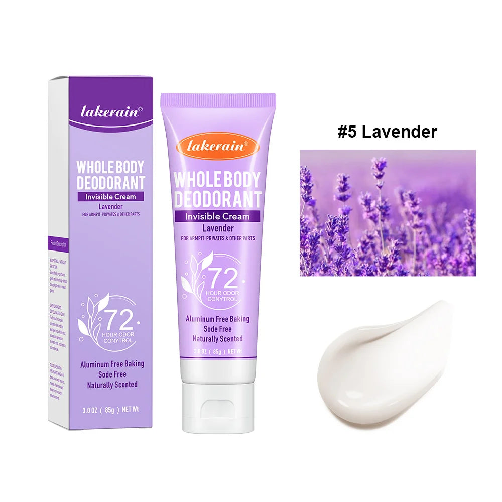 Long-Lasting Invisible Whole Body Deodorant Cream