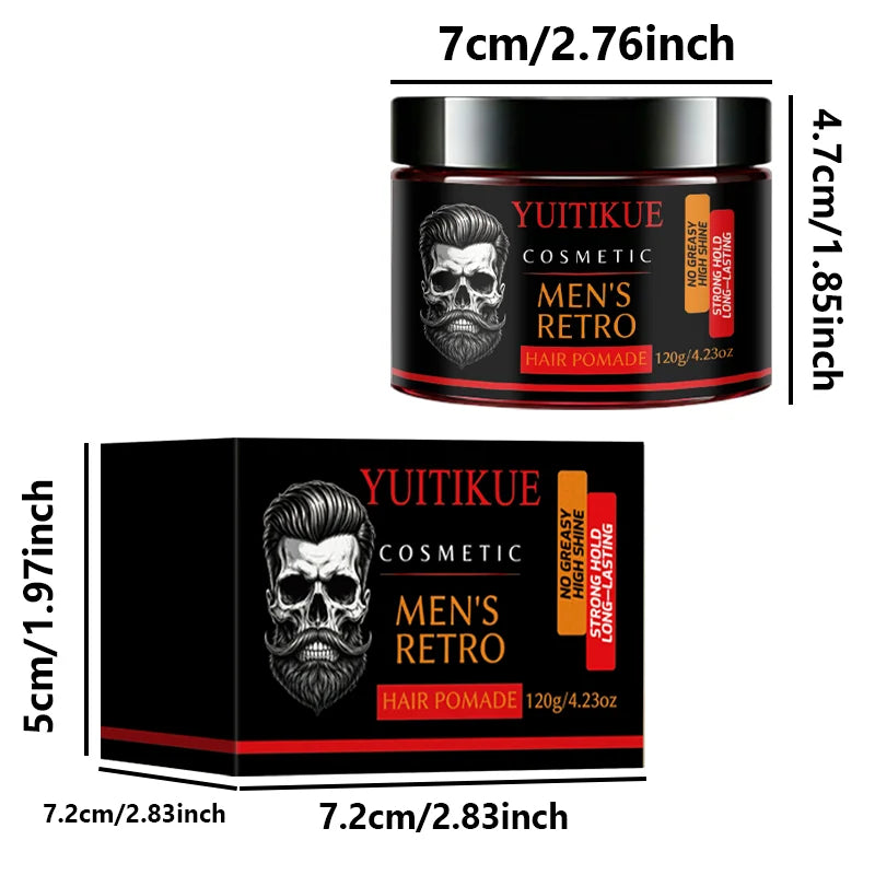 YUITIKUE Retro Men Hair Pomade Strong Hold Styling Wax - 14