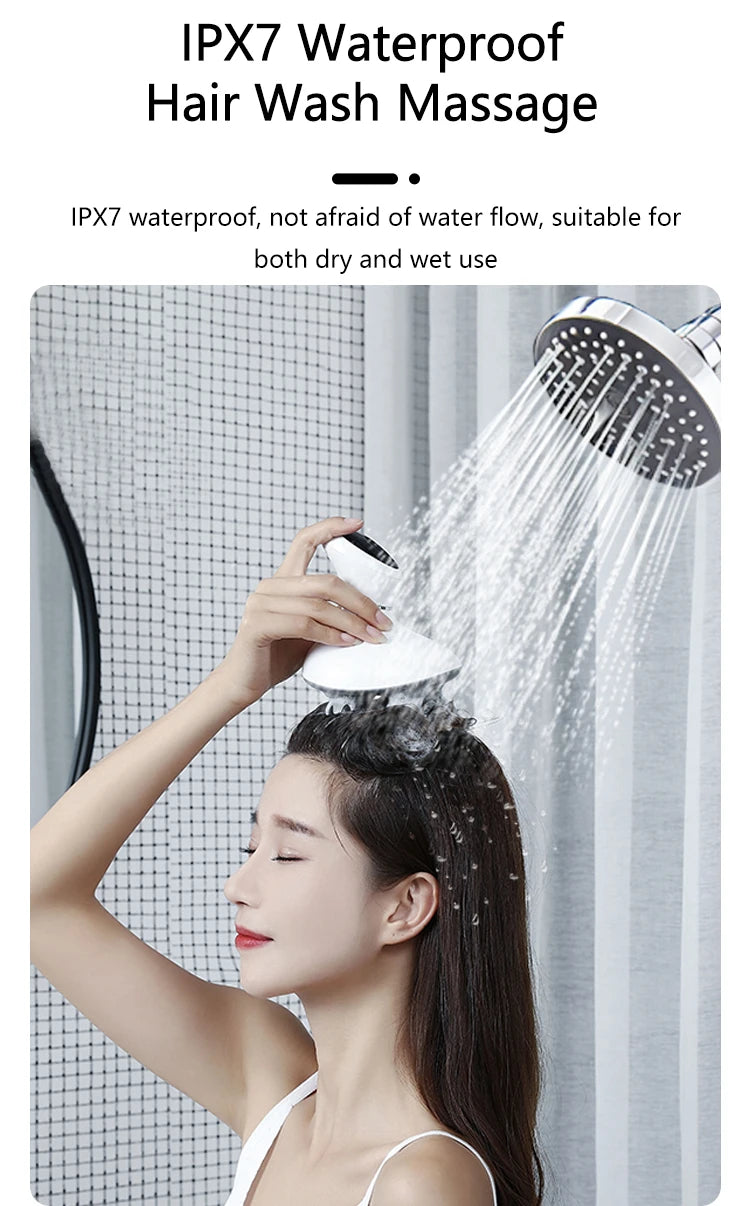 Electric Waterproof Scalp Massager for Stress Relief