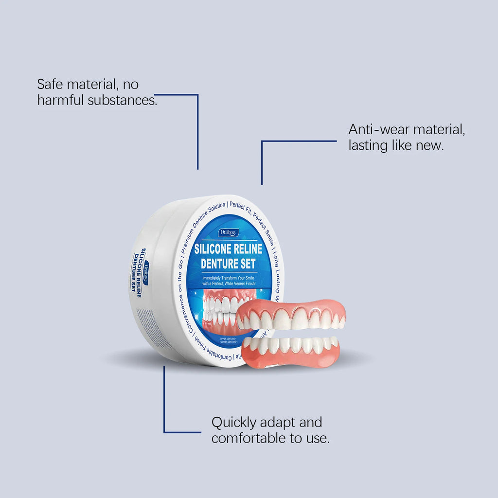 Silicone Dental Reline Kit for Temporary Tooth Repair and Smile Veneers