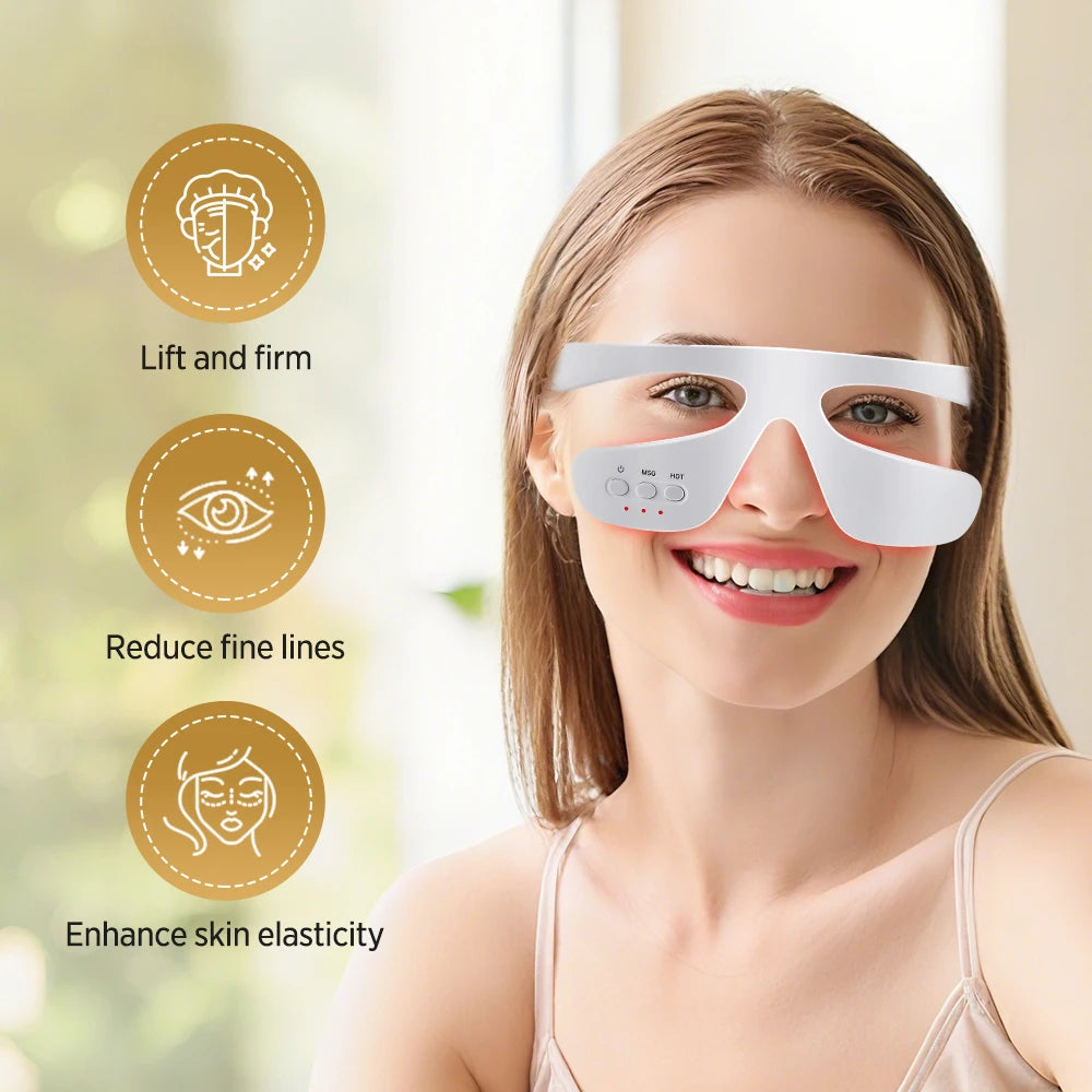 3D LED Red Light Therapy Eye Massager for Fatigue and Dark Circles - 19