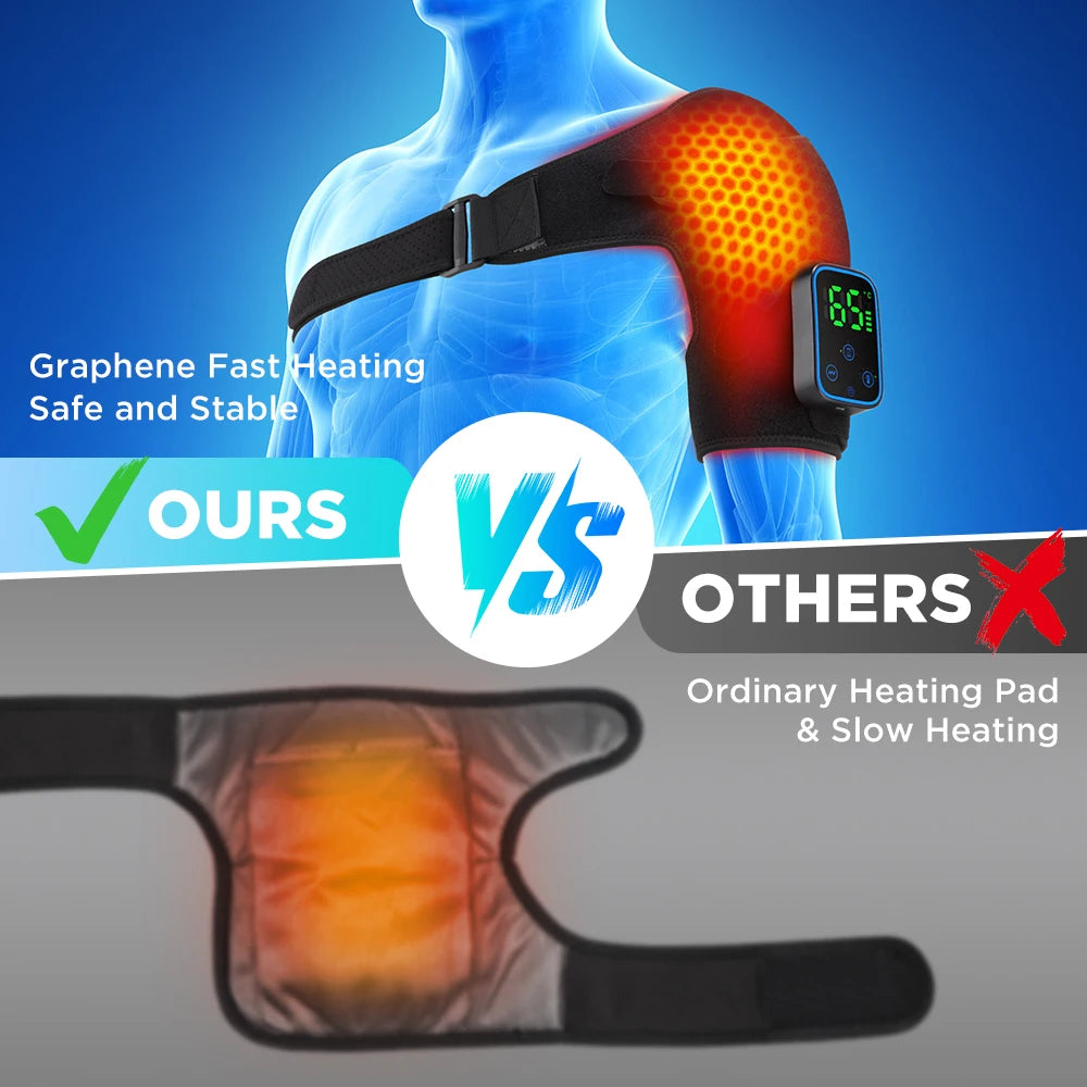 Wireless App-Controlled Heated Shoulder Massager for Muscle Relief