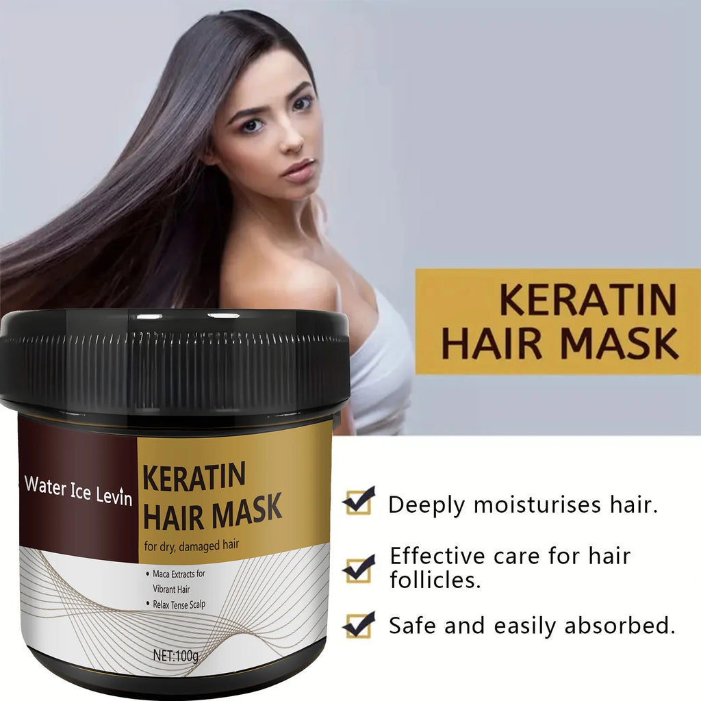 Keratin Hair Mask 100g Repair Treatment for Damaged Frizzy Hair